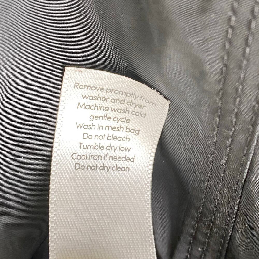 Athleta Rain Drop Jacket Black Anorak Cinch Waist Size L - Picture 12 of 14